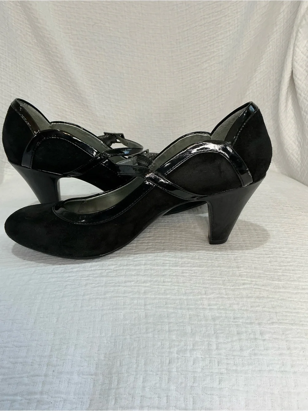 π€ Naturalizer Brigid Black Leather 3β Heeled Mary JanePumps Heels Shoes Size 6.5 - Picture 6 of 7